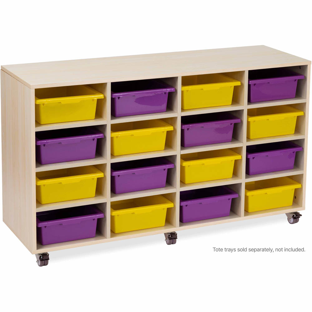 Image for VISIONCHART EDUCATION MOBILE STORAGE TOTE TRAY TROLLEY 16 BAYS from PaperChase Office National