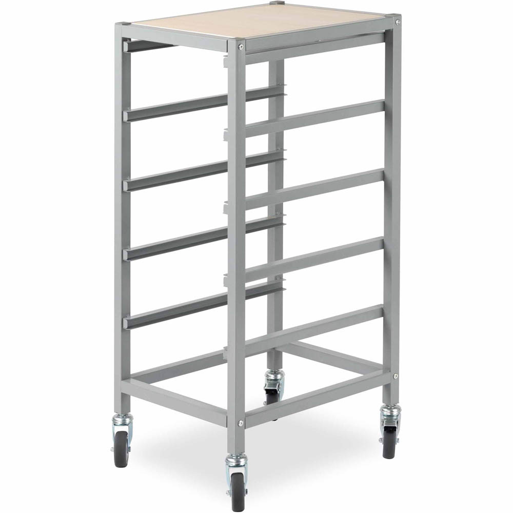 Image for VISIONCHART EDUCATION MOBILE STORAGE TOTE TRAY TROLLEY 5 BAYS from Office National