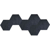 sana acoustic shapes hexagons 300 x 260mm shadow pack 6