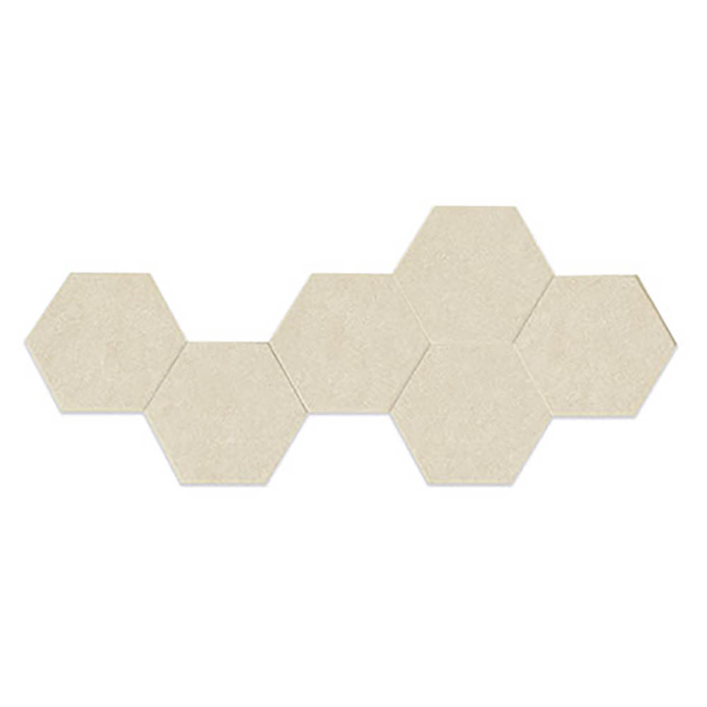 SANA ACOUSTIC TILE PEEL N STICK HEXAGON 300MM SAND PACK 6 |  | 7116570