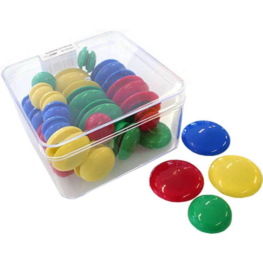 Image for VISIONCHART MAGNETIC BUTTONS ASSORTED PACK 48 from Office National Sydney Stationery