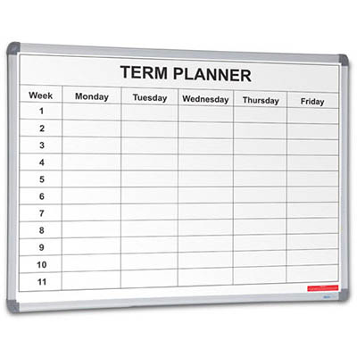 Image for VISIONCHART MAGNETIC WHITEBOARD SCHOOL PLANNER 1 TERM 1200 X 900MM from Mackay Business Machines (MBM) Office National