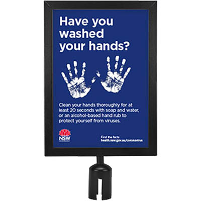 Image for RETRACTA Q SIGN HOLDER A4 MATT BLACK from OFFICE NATIONAL CANNING VALE