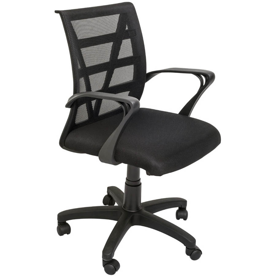 Image for RAPIDLINE VIENNA MESH CHAIR MEDIUM BACK BLACK from Pirie Office National
