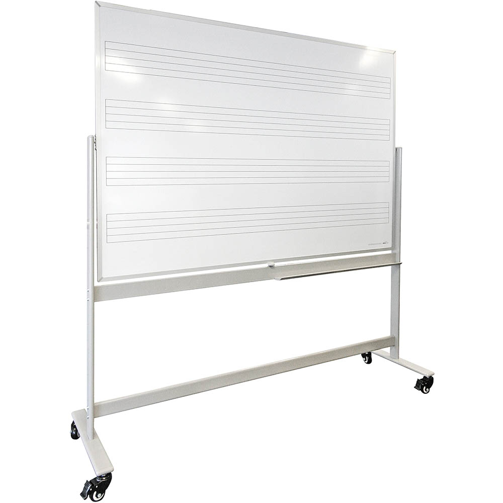 Image for VISIONCHART MOBILE MUSIC WHITEBOARD 1800 X 1200MM from Ezi Office National Tweed