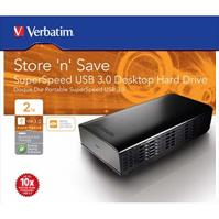 verbatim store-n-go usb 3.0 desktop hard drive 2tb black