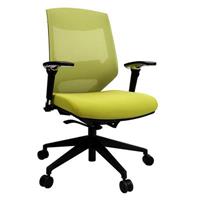 vogue task chair medium mesh back arms green