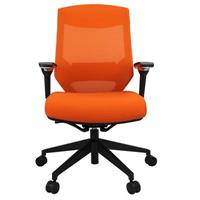 vogue task chair medium mesh back arms orange