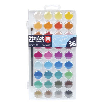 Image for MICADOR STYLIST WATERCOLOUR PAINT DISC ASSORTED PACK 36 from Surry Office National