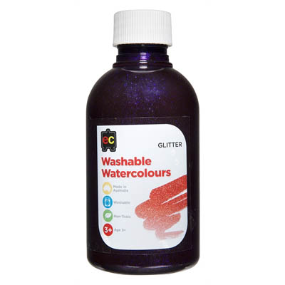 Image for EDUCATIONAL COLOURS WASHABLE WATERCOLOUR GLITTER PAINT 250ML PINK from PaperChase Office National