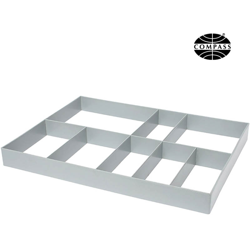 Image for COMPASS TROLLEY DIVIDER TRAY GREY from Aztec Office National