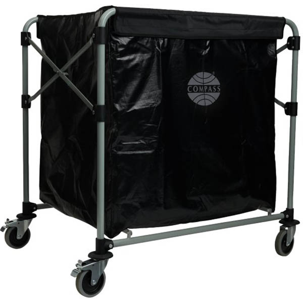 Image for COMPASS COLLAPSIBLE LAUNDRY CART 300 LITRE BLACK/GREY from PaperChase Office National