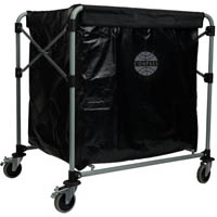 compass collapsible laundry cart 300 litre black/grey