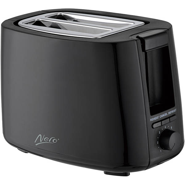 Image for NERO TOASTER 2 SLICE BLACK from Coleman's Office National