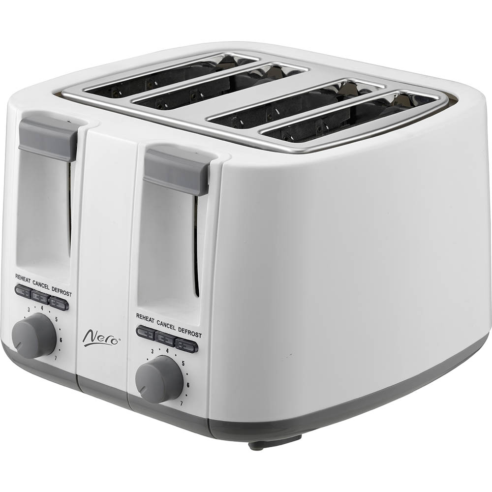 Image for NERO TOASTER 4 SLICE WHITE from Office National