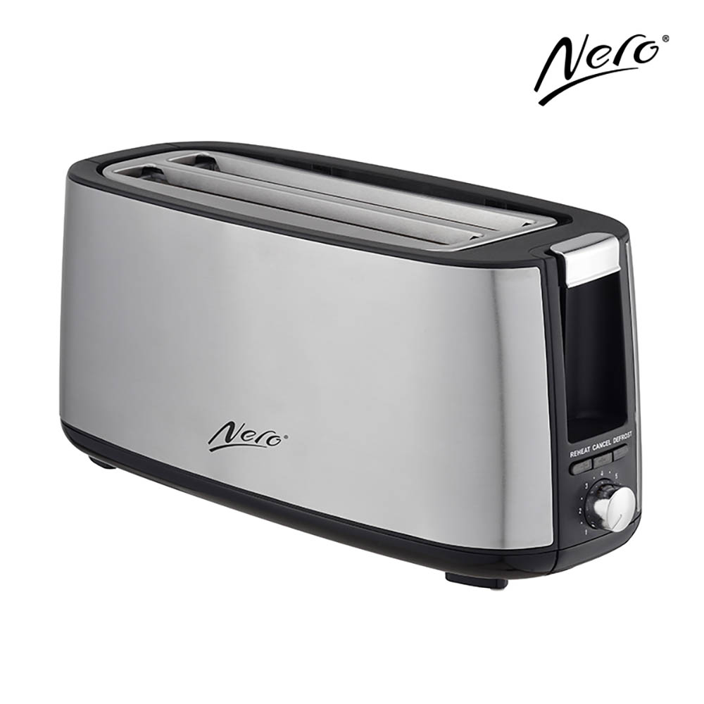 Image for NERO TOASTER 4 SLICE LONG STAINLESS STEEL from Office National Whyalla