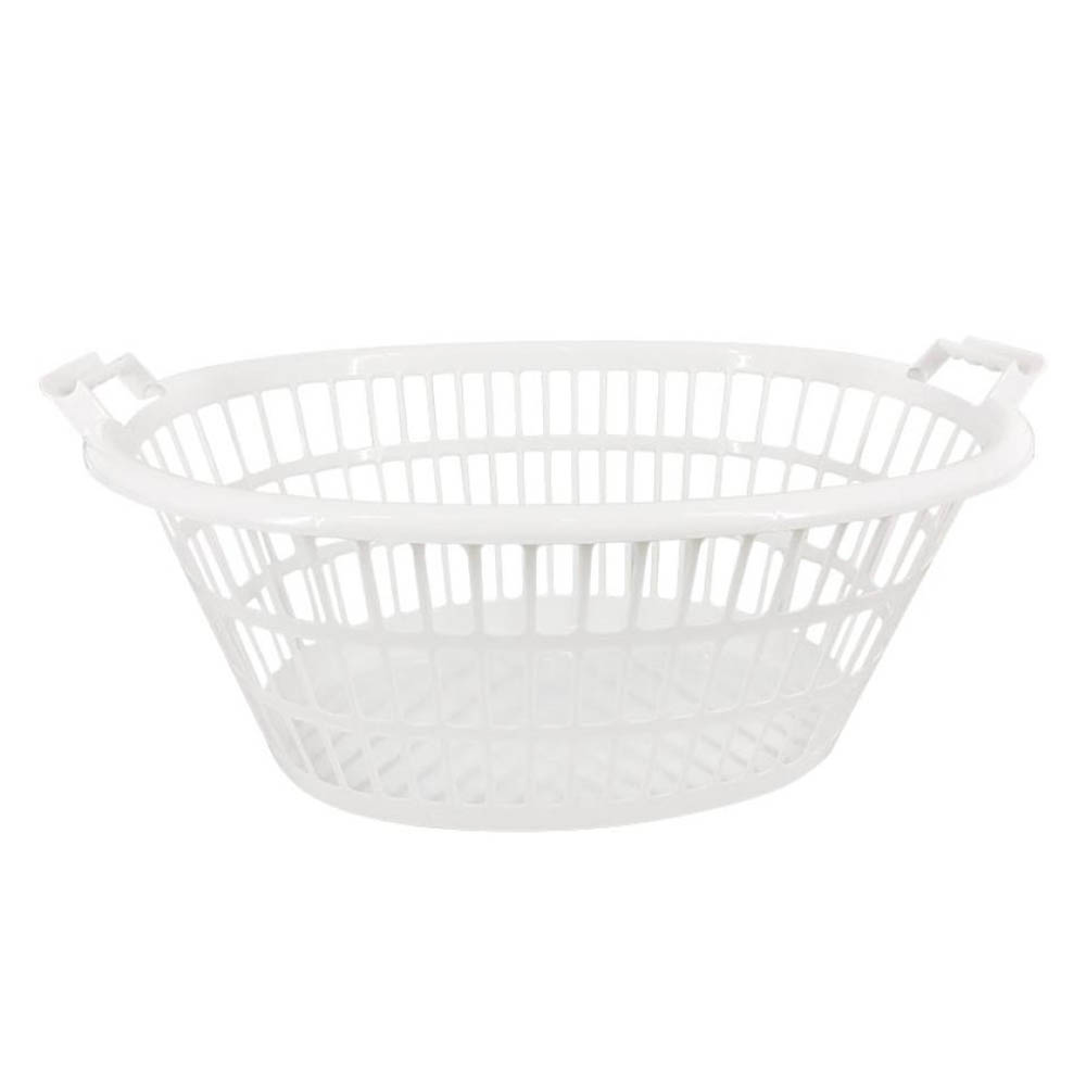 Image for COMPASS OVAL LAUNDRY BASKET WHITE from Aztec Office National