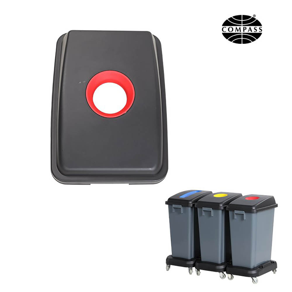 Image for COMPASS LID FOR BIN 7606010 RED from Express Office National