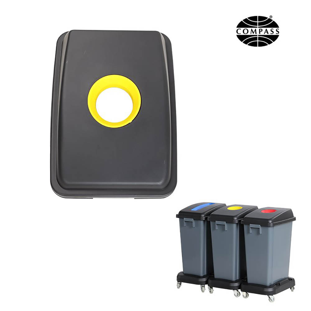 Image for COMPASS LID FOR BIN 7606010 YELLOW from OFFICE NATIONAL CANNING VALE