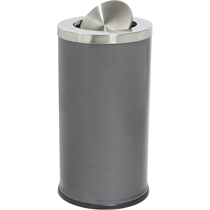 Image for COMPASS SWING TOP WASTE BIN 30 LITRE HAMMERTONE from Complete Stationery Office National (Devonport & Burnie)