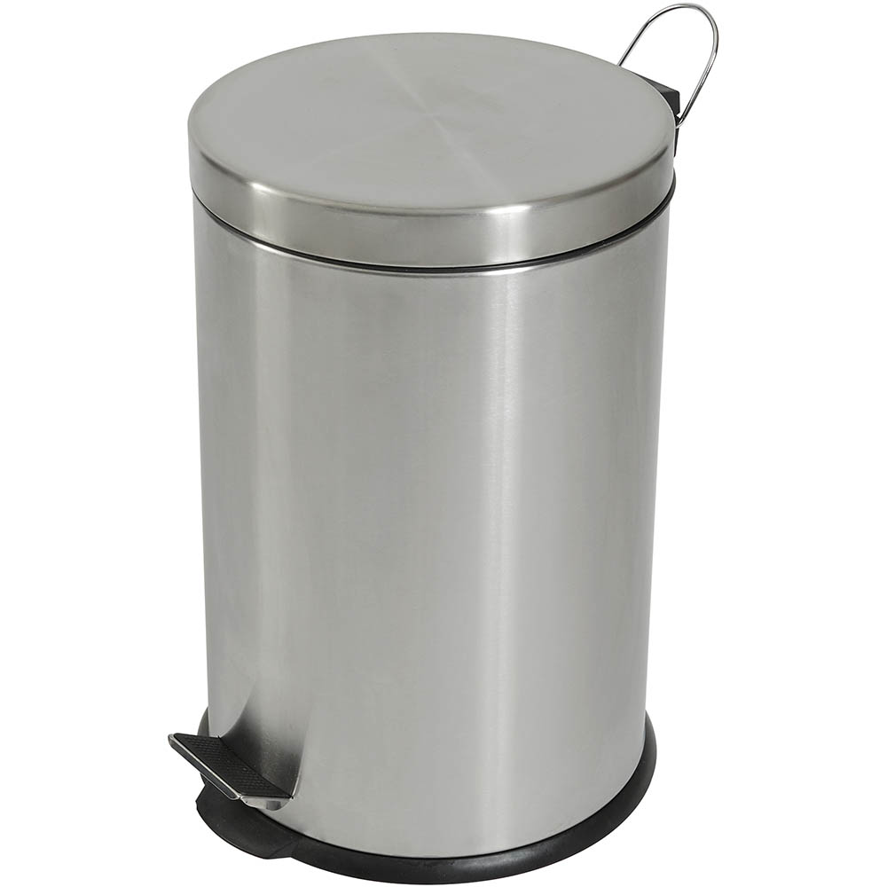 Image for COMPASS ROUND PEDAL BIN 20 LITRE STAINLESS STEEL from Office National Barossa