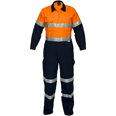 Image for PRIME MOVER MA931 REGULAR WEIGHT COVERALL WITH METAL STUD CLOSURE AND TAPE 2-TONE from Office National