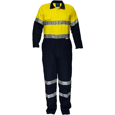 Image for PRIME MOVER MA931 REGULAR WEIGHT COVERALL WITH METAL STUD CLOSURE AND TAPE 2-TONE from Office National Perth CBD