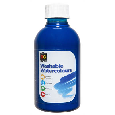 Image for EDUCATIONAL COLOURS WASHABLE WATERCOLOUR PAINT 250ML BLUE from Coleman's Office National