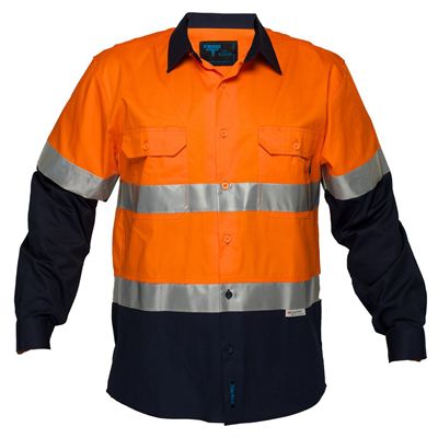 Image for PRIME MOVER MA801 COTTON DRILL SHIRT LONG SLEEVE LIGHTWEIGHT WITH TAPE 2-TONE from Office National