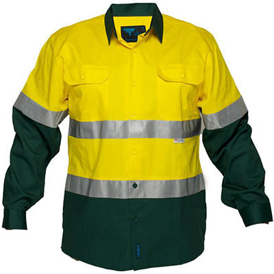 Image for PRIME MOVER MA801 COTTON DRILL SHIRT LONG SLEEVE LIGHTWEIGHT WITH TAPE 2-TONE from Chris Humphrey Office National