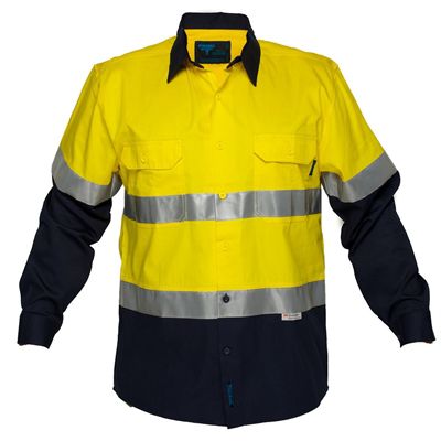 Image for PRIME MOVER MA801 COTTON DRILL SHIRT LONG SLEEVE LIGHTWEIGHT WITH TAPE 2-TONE from Office National