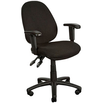 Image for YS DESIGN 08 TYPIST CHAIR HIGH BACK ARMS BLACK from Angletons Office National