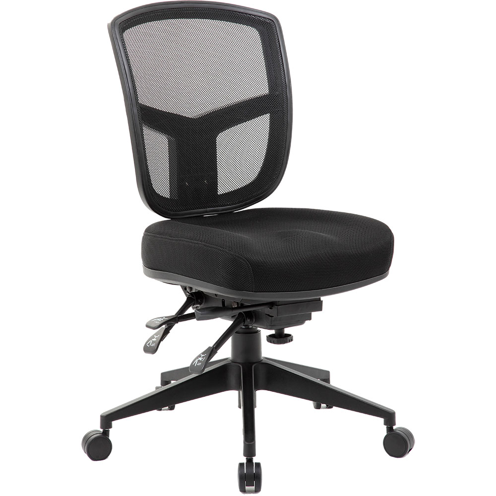 Image for MIAMI TASK CHAIR MEDIUM MESH BACK BLACK from Office National