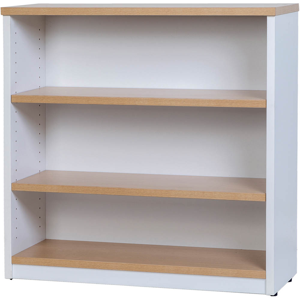 Image for OXLEY BOOKCASE 3 SHELF 900 X 315 X 900MM OAK/WHITE from Paul John Office National