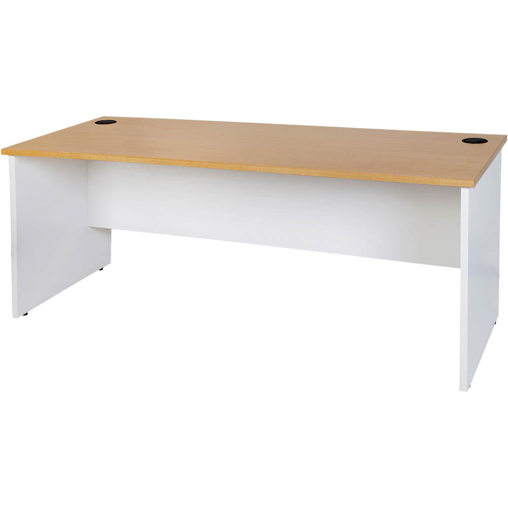 Image for OXLEY DESK 1500 X 750 X 730MM OAK/WHITE from Office National Barossa