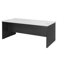 oxley desk 1800 x 750 x 730mm white/ironstone