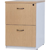 oxley filing cabinet 2 drawer 476 x 550 x 715mm oak/white