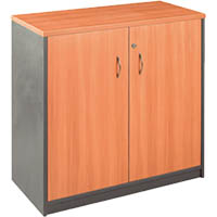 oxley stationery cupboard 900 x 900 x 450mm beech/ironstone