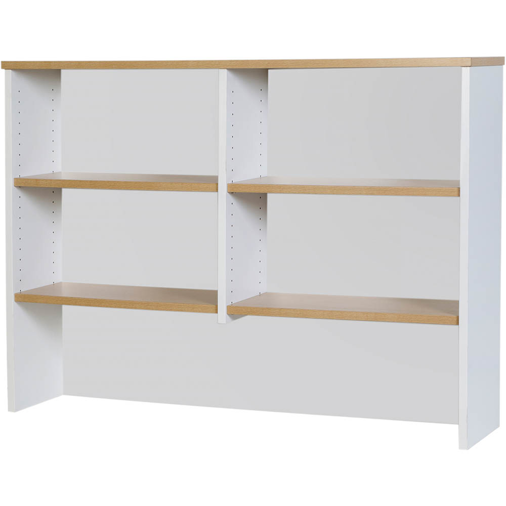 Image for OXLEY HUTCH 1800 X 315 X 1075MM OAK/WHITE from Office National Sydney Stationery