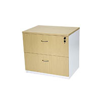 oxley lateral file cabinet lockable 780 x 560 x 750mm oak/white