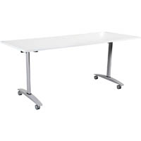 summit flip top table 1500 x 750mm white