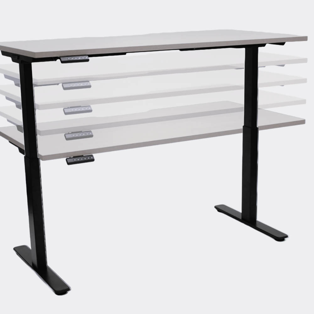 ELEV8 SIT-STAND DESK DUAL MOTOR 1800 X 750MM WHITE/BLACK |  | 7117286