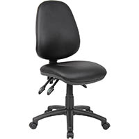 ys design 08 typist chair high back pu black