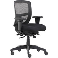 miami ii serenity ergonomic high mesh back chair arms black
