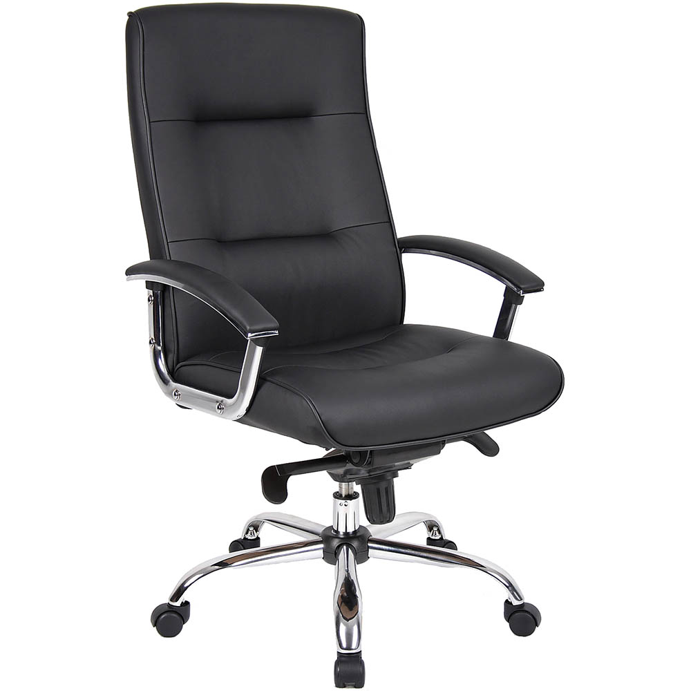 Image for GEORGIA EXECUTIVE CHAIR HIGH BACK ARMS PU BLACK from Paul John Office National