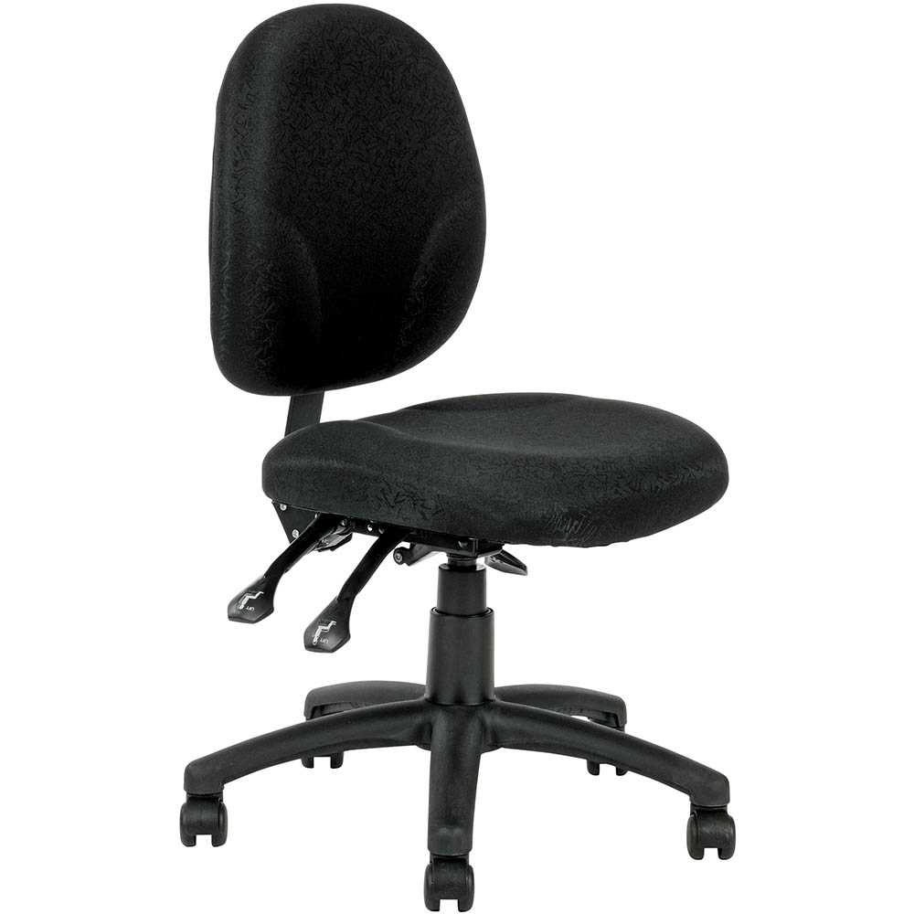Image for LINCOLN TASK CHAIR MEDIUM BACK BLACK from Pirie Office National