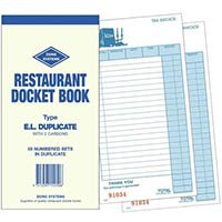 zions eld restaurant docket book carbon duplicate 210 x 100mm