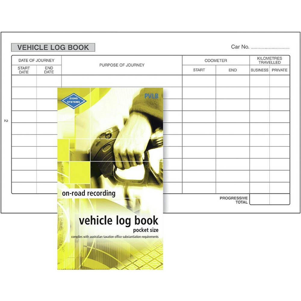 Image for ZIONS PVLB VEHICLE LOG BOOK from Office National