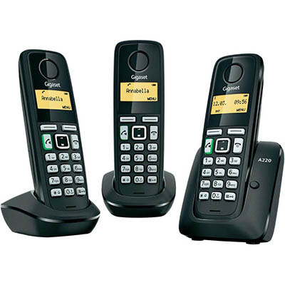 Image for GIGASET A220A TRIO TELEPHONE HANDSET WITH ANSWERING MACHINE from Two Bays Office National