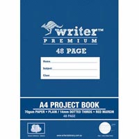 writer premium project book 14mm plain/dotted thirds 70gsm 48 page a4 balloons